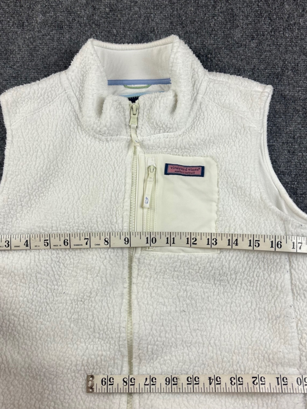 VINEYARD VINES Girls White Sherpa Fleece Vest size: XL - 16 - Picture 8 of 8